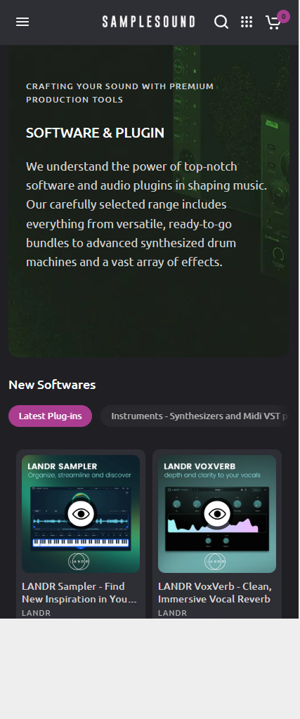 samplesound homepage 2
